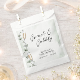 ユーカリプトゥスブランチシャンパンガーデンベビーシャワー フェイバーバッグ
