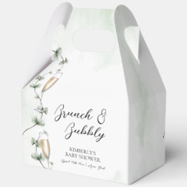 ユーカリプトゥスブランチシャンパンガーデンベビーシャワー フェイバーボックス