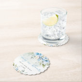 ユーカリプトゥスブルーフローラベビーイン開花ベイビーシャワー ペーパーコースター (インサイチュ)