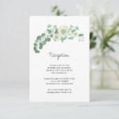 ユーカリプトゥスブルーミンググリーンウェディングレセプション エンクロージャーカード (スタンド正面)