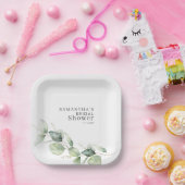 ユーカリプトゥスブロージングリーネリーブライダルシャワー ペーパープレート (パーティー)