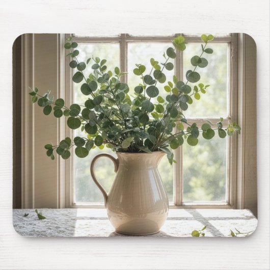 ユーカリプトゥスブーケインファームハウスウィンドウ マウスパッド (正面)