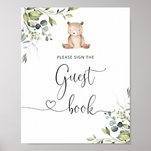 ユーカリプトゥスベアお願いゲストブックポスターにサイン ポスター (正面)