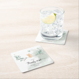 ユーカリプトゥスベアベイビーシャワー スクエアペーパーコースター