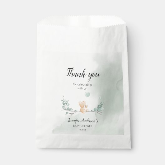 ユーカリプトゥスベアベイビーシャワー フェイバーバッグ (正面)