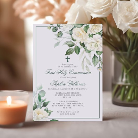 ユーカリプトゥスホワイトファースト聖餐式招待状 招待状