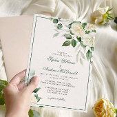 ユーカリプトゥスホワイトフラワーズ結婚式招待状 招待状