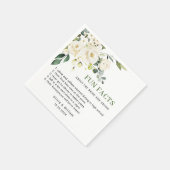ユーカリプトゥスホワイトローズおもしろいファクト結婚ズ スタンダードカクテルナプキン (角)