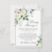 ユーカリプトゥスホワイト悔やみや弔慰メモリサンキューカード サンキューカード (正面)