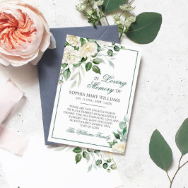 ユーカリプトゥスホワイト悔やみや弔慰メモリサンキューカード サンキューカード