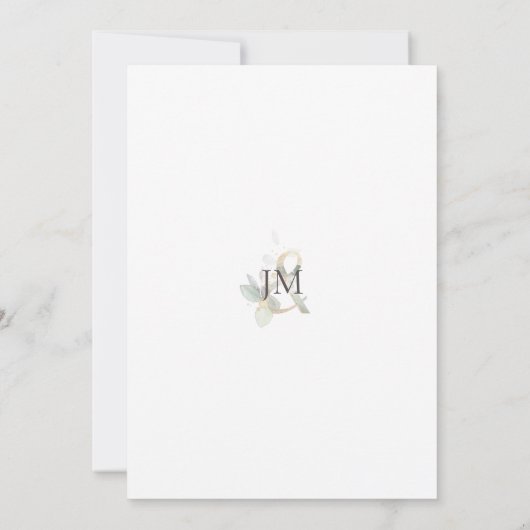 ユーカリプトゥスボタニカルウォーターブライダルシャワー 招待状 (裏面)