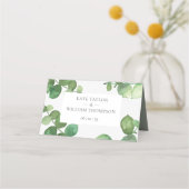 ユーカリプトゥスボホグリーンリー結婚フローラ プレイスカード (裏面)