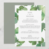 ユーカリプトゥスボホグリーン結婚リーフローラのメニュー メニュー (正面/裏面)