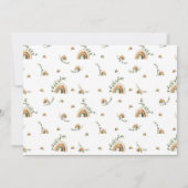 ユーカリプトゥスボホレインボー男女兼用ベビーシャワー 招待状 (裏面)