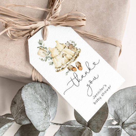 ユーカリプトゥスボホ子供部屋レインボーズベビーガールシャワー ギフトタグ