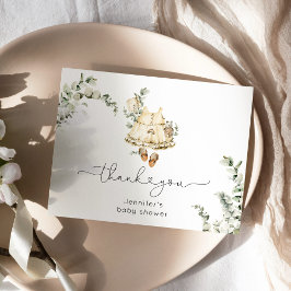 ユーカリプトゥスボホ子供部屋服ベビーシャワー サンキューカード