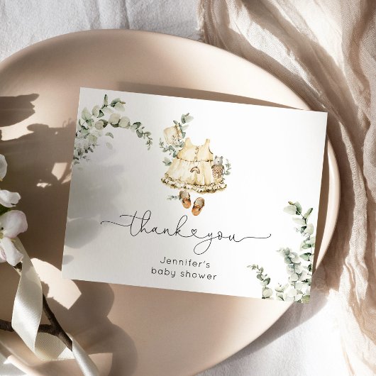 ユーカリプトゥスボホ子供部屋服ベビーシャワー サンキューカード