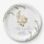 ユーカリプトゥスボホ子供部屋服ベビーシャワー ペーパープレート (正面)