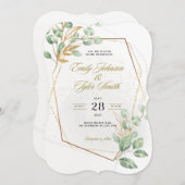 ユーカリプトゥスボホ結婚式招待状 (正面/裏面)