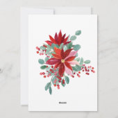 ユーカリプトゥスポインセチアフローラフォトホリデーカード シーズンカード (裏面)