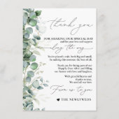 ユーカリプトゥスミニマリストナプキンサンキューカード メニュー (正面)