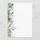 ユーカリプトゥスミニマリストナプキンサンキューカード メニュー (裏面)