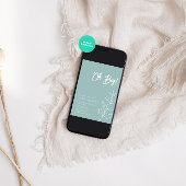 ユーカリプトゥスミニマリストブルーパステルベビーシャワー 招待状