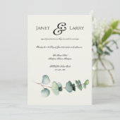 ユーカリプトゥスミニマル結婚式招待状 招待状 (スタンド正面)