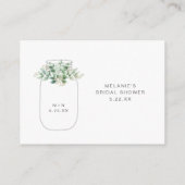 ユーカリプトゥスメイスンジャーブライダルシャワーレシピリクエスト エンクロージャーカード (裏面)