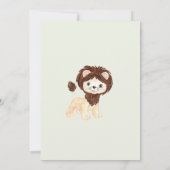 ユーカリプトゥスライオンモンキーベビーシャワー葉ミント 招待状 (裏面)