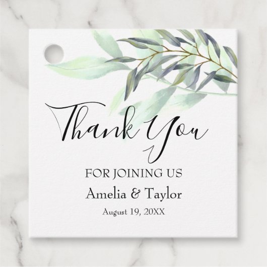 ユーカリプトゥスライトグリーンフォージズスクエア フェイバータグ (正面)