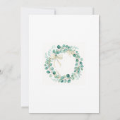 ユーカリプトゥスリボン婚約パーティ招待状 セーブザデート (裏面)