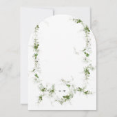 ユーカリプトゥスリースモノグラム結婚ズアーチ 招待状 (裏面)