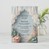 ユーカリプトゥスレーストゥルパステルダスティブルー結婚ズ 招待状 (スタンド正面)