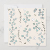 ユーカリプトゥスワイルドフラワーブライダルシャワー 招待状 (裏面)