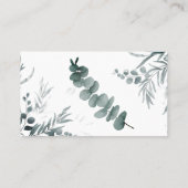 ユーカリプトゥスワインラフ結婚ルのブライダルシャワーカード プレイスカード (裏面)