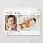 ユーカリプトゥス写真ハローベビー サンキューカード (正面)