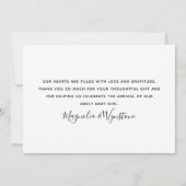 ユーカリプトゥス写真ハローベビー サンキューカード (裏面)