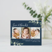 ユーカリプトゥス写真ベビーサンキューカード (スタンド正面)