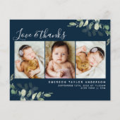 ユーカリプトゥス写真ベビーサンキューカード (正面)