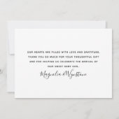 ユーカリプトゥス写真ベビーサンキューカード カード (裏面)