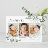 ユーカリプトゥス写真ベビー サンキューカード (スタンド正面)