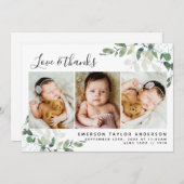 ユーカリプトゥス写真ベビー サンキューカード (正面/裏面)