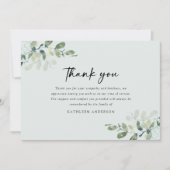 ユーカリプトゥス写真悔やみや弔慰葬儀 サンキューカード (正面)