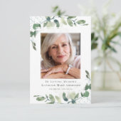 ユーカリプトゥス写真悔やみや弔慰葬儀 サンキューカード (スタンド正面)