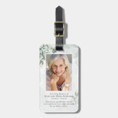 ユーカリプトゥス写真記念祈りの言葉 ラゲッジタグ (正面縦)