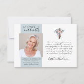 ユーカリプトゥス十字写真葬儀サンキューカード サンキューカード (正面)