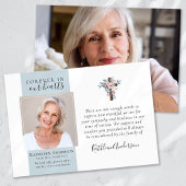 ユーカリプトゥス十字写真葬儀サンキューカード サンキューカード