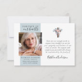 ユーカリプトゥス十字写真葬儀サンキューカード サンキューカード (正面)