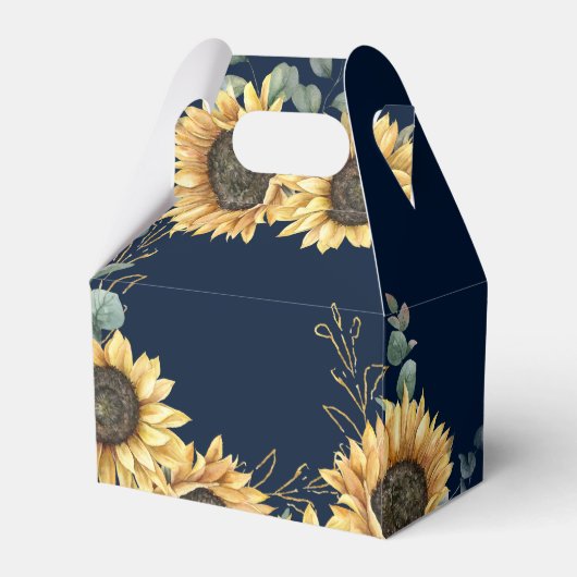 ユーカリプトゥス幾何学ひまわりブライダルシャワー フェイバーボックス (裏面サイド)